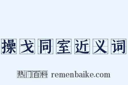 操戈同室近义词是什么意思的图片